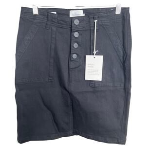 Bohme 22" Length Black NWT Button Skirt Size 29